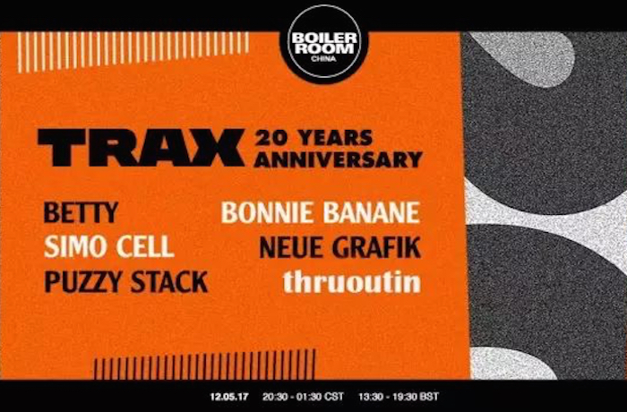 TRAX 20 Years x Boiler Room China